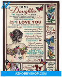 Gift For Daughter Blanket, To My Daughter I'm Proud Of You - I Never Knew How Much Love My Heart Could Hold Blanket Daughter Gift From Mom