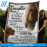 Gift For Daughter Blanket, To My Daughter Lion You Are My Sunshine - Love From Mom