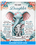 Gift For Daughter Blanket, To My Daughter My Love For You Is Forever Elephant - Love From Mom