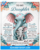 Gift For Daughter Blanket, To My Daughter My Love For You Is Forever Elephant - Love From Mom