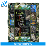 Gift For Daughter Blanket, To My Daughter This Old Wolf Will Always Have Your Back - Love From Dad