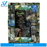 Gift For Daughter Blanket, To My Daughter This Old Wolf Will Always Have Your Back - Love From Dad