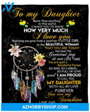 Gift For Daughter Blanket, To My Daughter Watching You Grow From A Carefree Little Girl Fleece Blanket