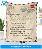 Gift For Daughter Blanket, To My Daughter Wrap Yourself Up Fleece Blanket