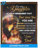 Gift For Daughter Blanket, To My Daughter You Are Loved More Than You Know Fleece Blanket