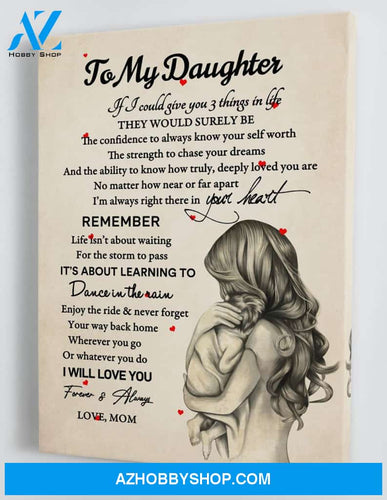 Gift For Daughter from Mom - Mom carrying Baby - Framed Canvas MD067