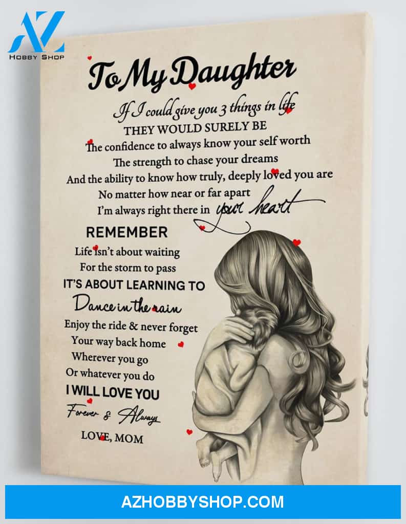 Gift For Daughter from Mom - Mom carrying Baby - Framed Canvas MD067