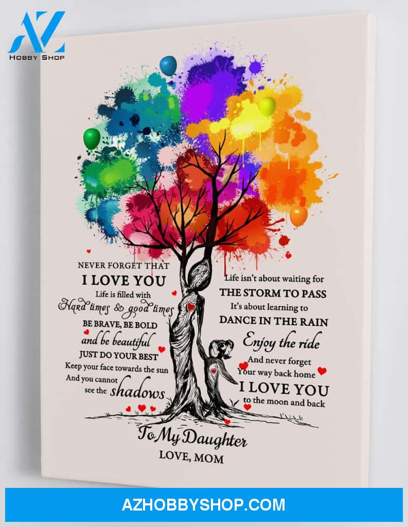 Gift For Daughter - From Mom - Framed Canvas MD137