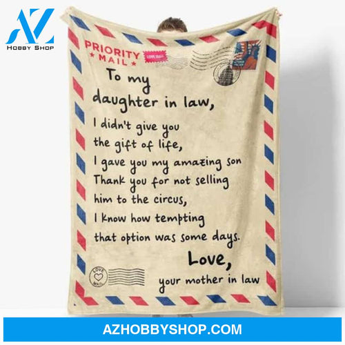 Gift For Daughter In Law Blanket, Future Daughter In Law Gifts