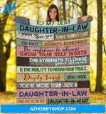 Gift For Daughter-in-law Blanket, To My Dear Daughter In Law I Want To Give You Three Things - Gift From Father-in-law