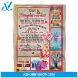 Gift For Daughter-in-law Blanket, To My Daughter In Law I Did Not Get To Choose You That Honor Was My Son