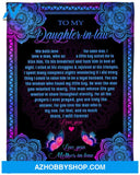 Gift For Daughter In Law Blanket, To My Daughter In Law I Will Forever Love You Blanket