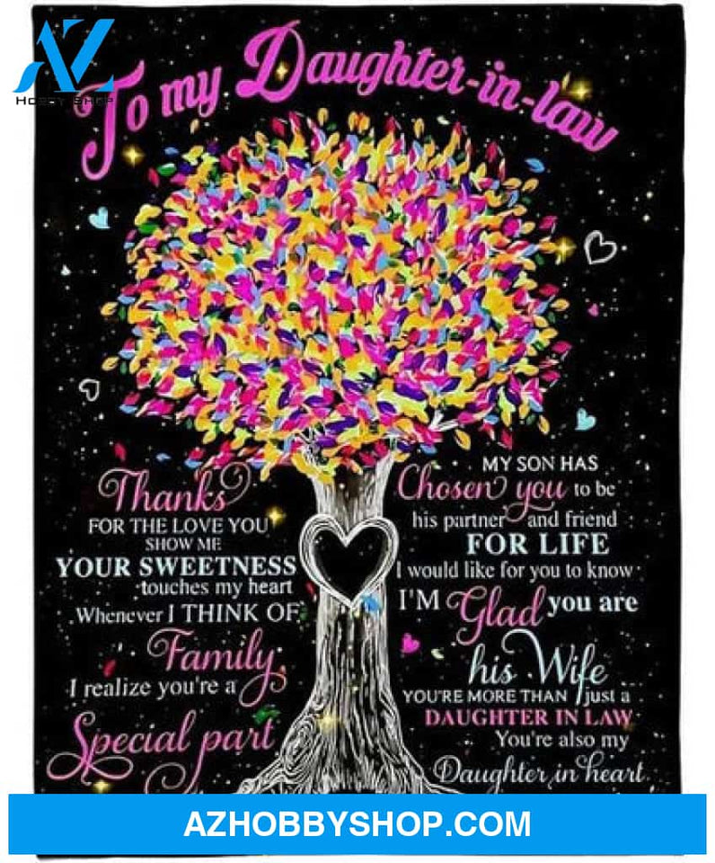 Gift For Daughter-in-law, To My Daughter In Law Colorful Tree Thanks For The Love You Show Me - Love From Mom