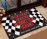 Gift For Family Dirt Track Racing Doormat LH Mother Day Gift For Mom If We Dont Aswer Check The Track