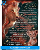 Gift For Father Blanket, Lion To My Dad All The Love The Laughter You Are The Best - Love From Daughter