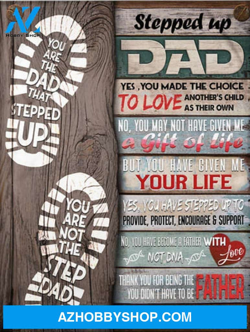 Gift For Father Blanket, Stepdad Blanket From Stepdaughter Full Size Blanket Stepped Up Dad Yes You Made The Choice