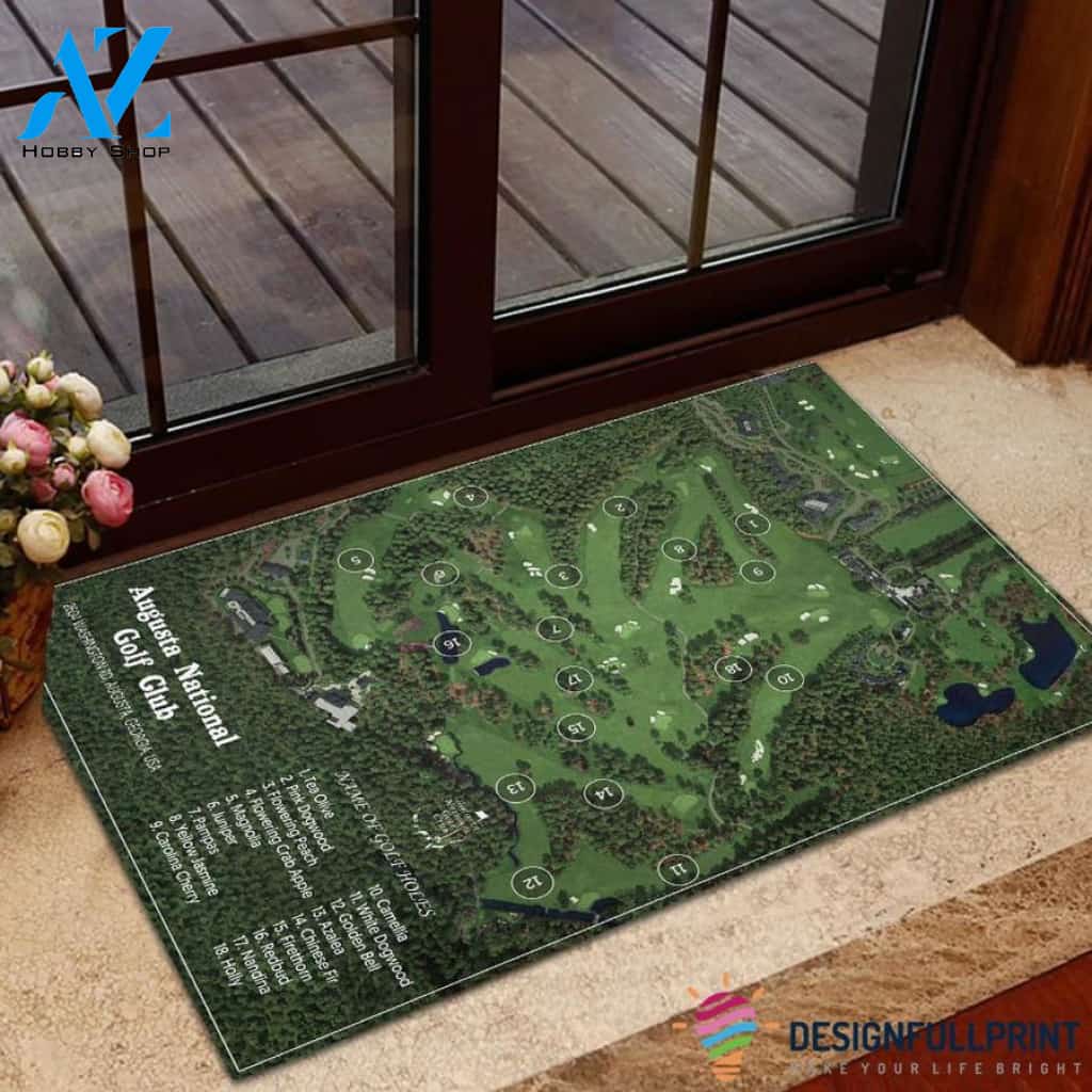 Gift For Golf Lover Gift For Golf Lover Augusta National Golf Club Map Doormat LN