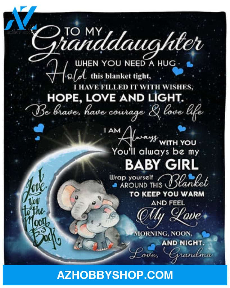 Gift For Granddaughter Blanket, Blanketify When You Need A Hug Hold This Blanket Tight Gift for Granddaughter From Grandma