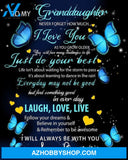 Gift For Granddaughter Blanket, Butterfly To My Granddaughter I Will Always Be With You - Love From Grammy