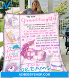 Gift For Granddaughter Blanket, Love You For The Rest Of My Life Unicon Fleece Blanket
