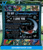 Gift For Granddaughter Blanket, To My Granddaughter Butterflies Never Forget That I Love You - Love From Grandma