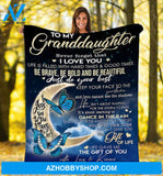 Gift For Granddaughter Blanket, To My Granddaughter Butterfly I Love You To The Moon And Back - Love from Grandma