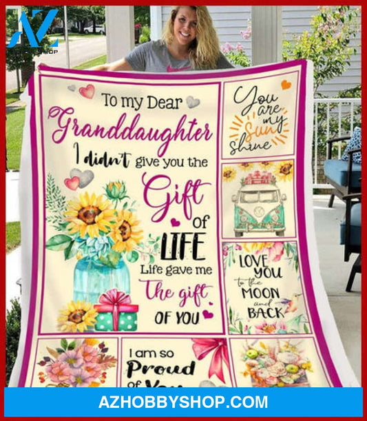 Gift For Granddaughter Blanket, To My Dear Granddaughter I Am Proud Of You