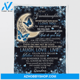 Gift For Granddaughter Blanket, To My Granddaughter I'll Always Be With You Winter Butterfly - Love From Grandma