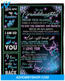 Gift For Granddaughter Blanket, To My Granddaughter Inside This Butterfly And Floral From Grandma