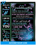 Gift For Granddaughter Blanket, To My Granddaughter Inside This Butterfly And Floral From Grandma