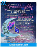 Gift For Granddaughter Blanket, To My Granddaughter You Will Face Many Obstacles Fleece Blanket