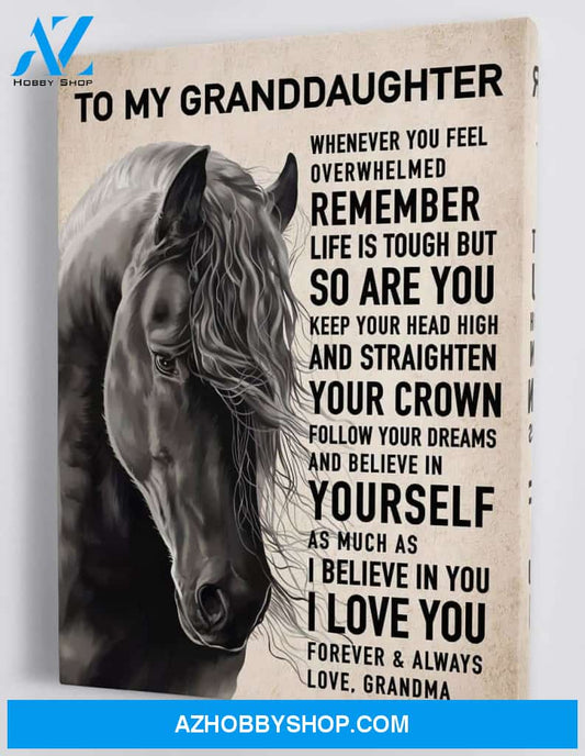 Gift For Granddaughter - From Grandma - Framed Canvas GMD132
