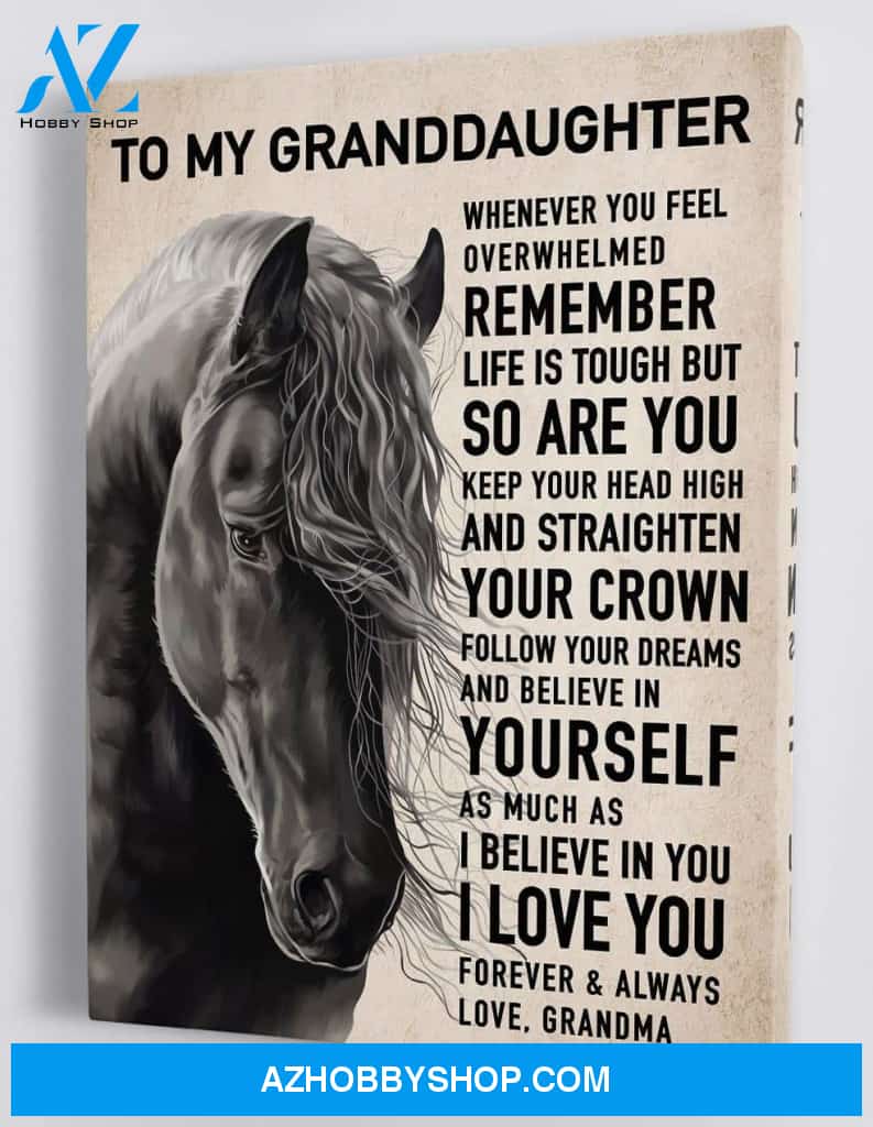 Gift For Granddaughter - From Grandma - Framed Canvas GMD132