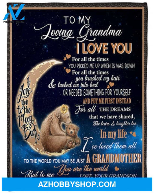 Gift For Grandma Blanket, I Love You For All The Times Fleece Blanket