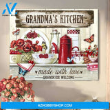 Gift for Grandma Grandma's Kitchen Made With Love Home Decor Horizontal Canvas