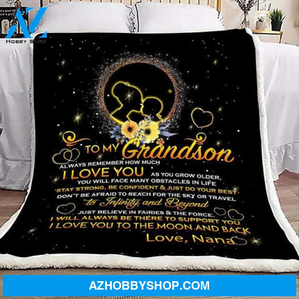 Gift For Grandson Blanket, Nana To Grandson