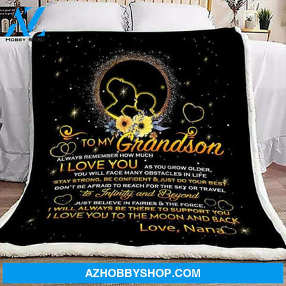 Gift For Grandson Blanket, Nana To Grandson