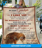 Gift For Grandson Blanket Never Forget That I Love You