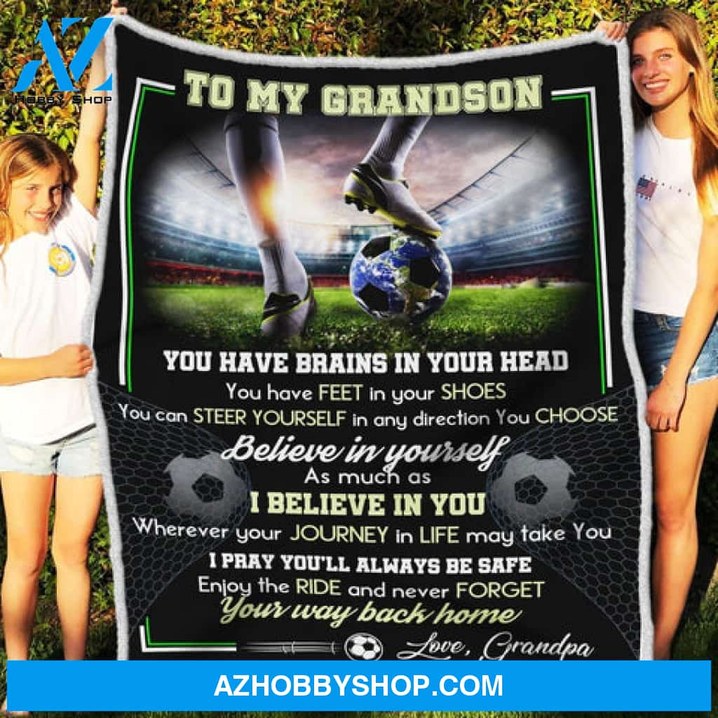 Gift For Grandson Blanket, o My Grandson I Pray You'll Always Be Safe