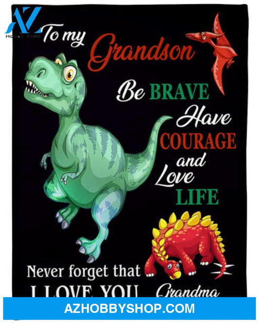 Gift For Grandson Blanket, To My Grandson Never Forget That I Love You Fleece Blanket