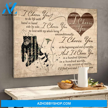Gift For Her For Him Soldier Love Nurse Couple Canvas