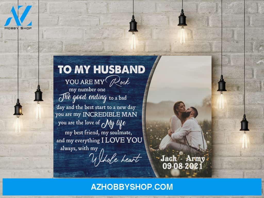 Gift for him - You are my rock - Personalized Canvas