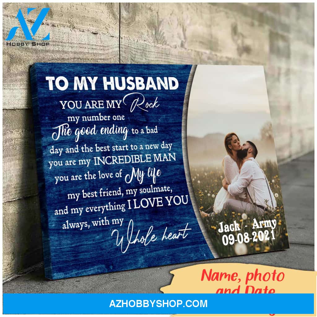 Gift for him - You are my rock - Personalized Canvas