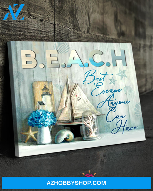 Gift For Hippie Beach Best Escape Anyone Can Have Positive Words Wall Art Canvas Pa