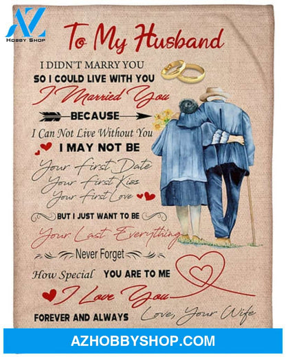Gift For Husband Blanket, To My Husband I Love You Forever And Always Fleece Blanket
