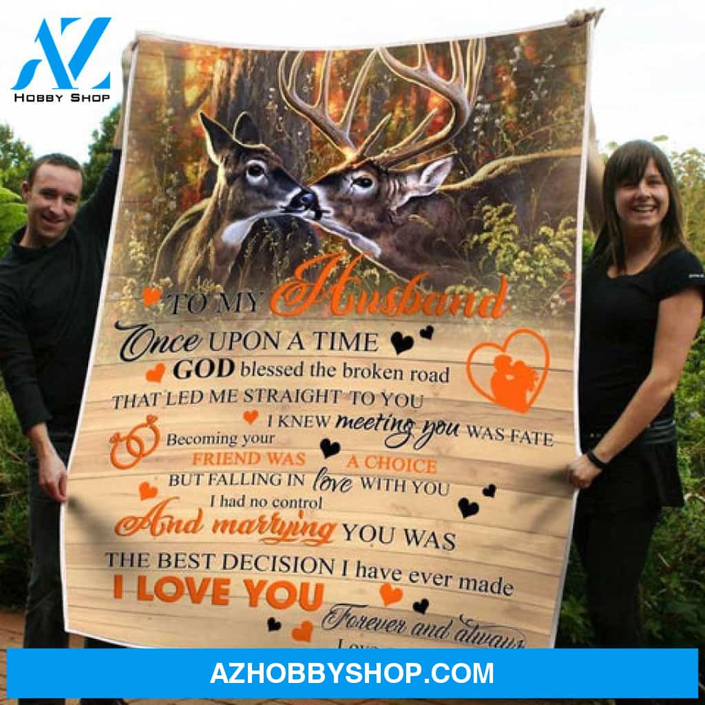 Gift For Husband Blanket, To My Husband I Love You Forever And Always Fleece Blanket