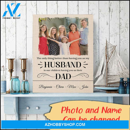 Gift for husband dad - Personalized Canvas