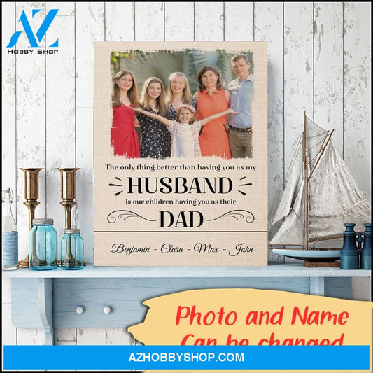 Gift for husband dad - Personalized Canvas