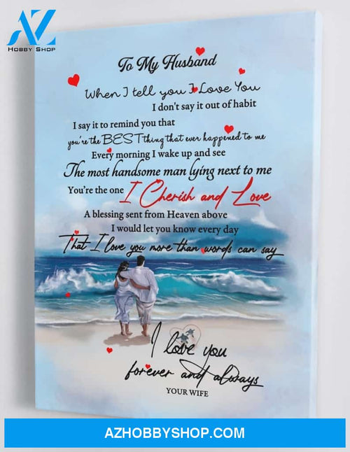 Gift For Husband From Wife - Couple By The Sea - Framed Canvas WH003