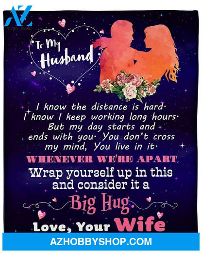 Gift For Husband Premium Fleece Blanket